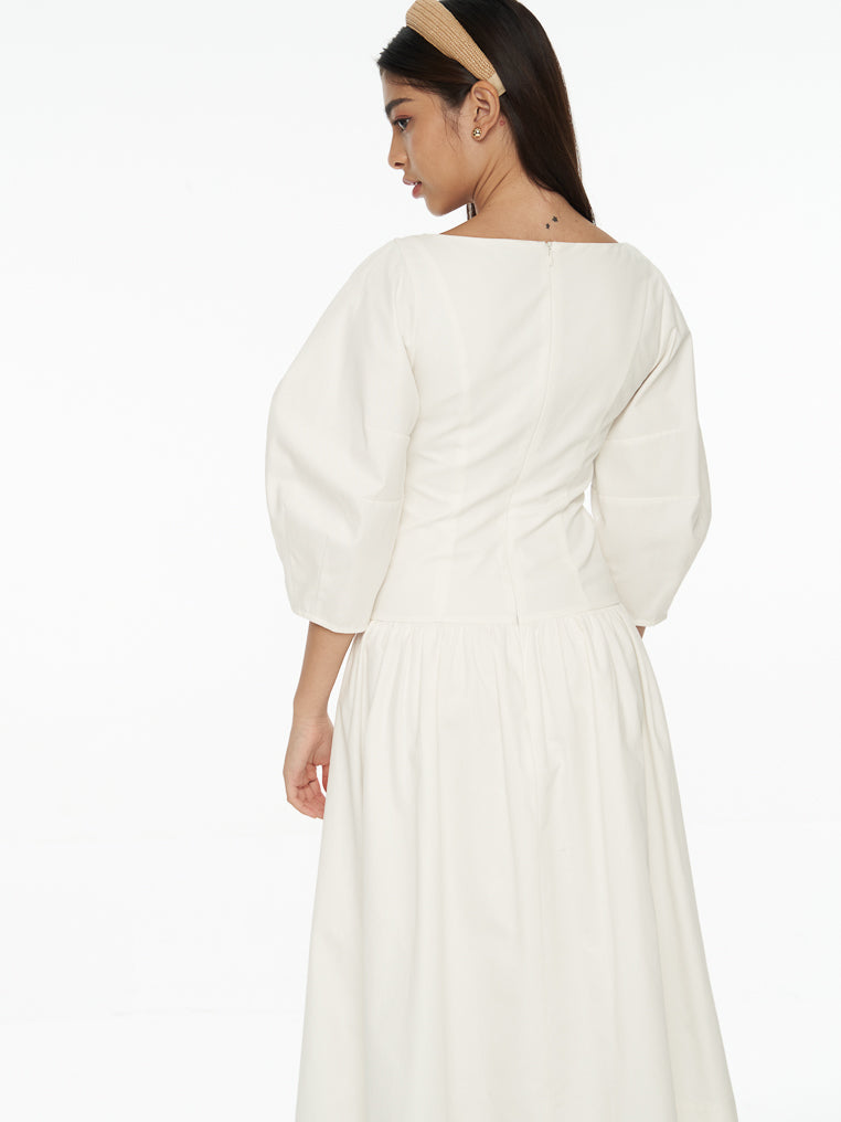 DRESSINGPAULA | Corset Cotton Midi Dress