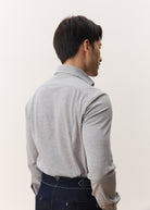 HOUSE OF ANON | Theo Spread Collar Long Sleeve Polo, Pique