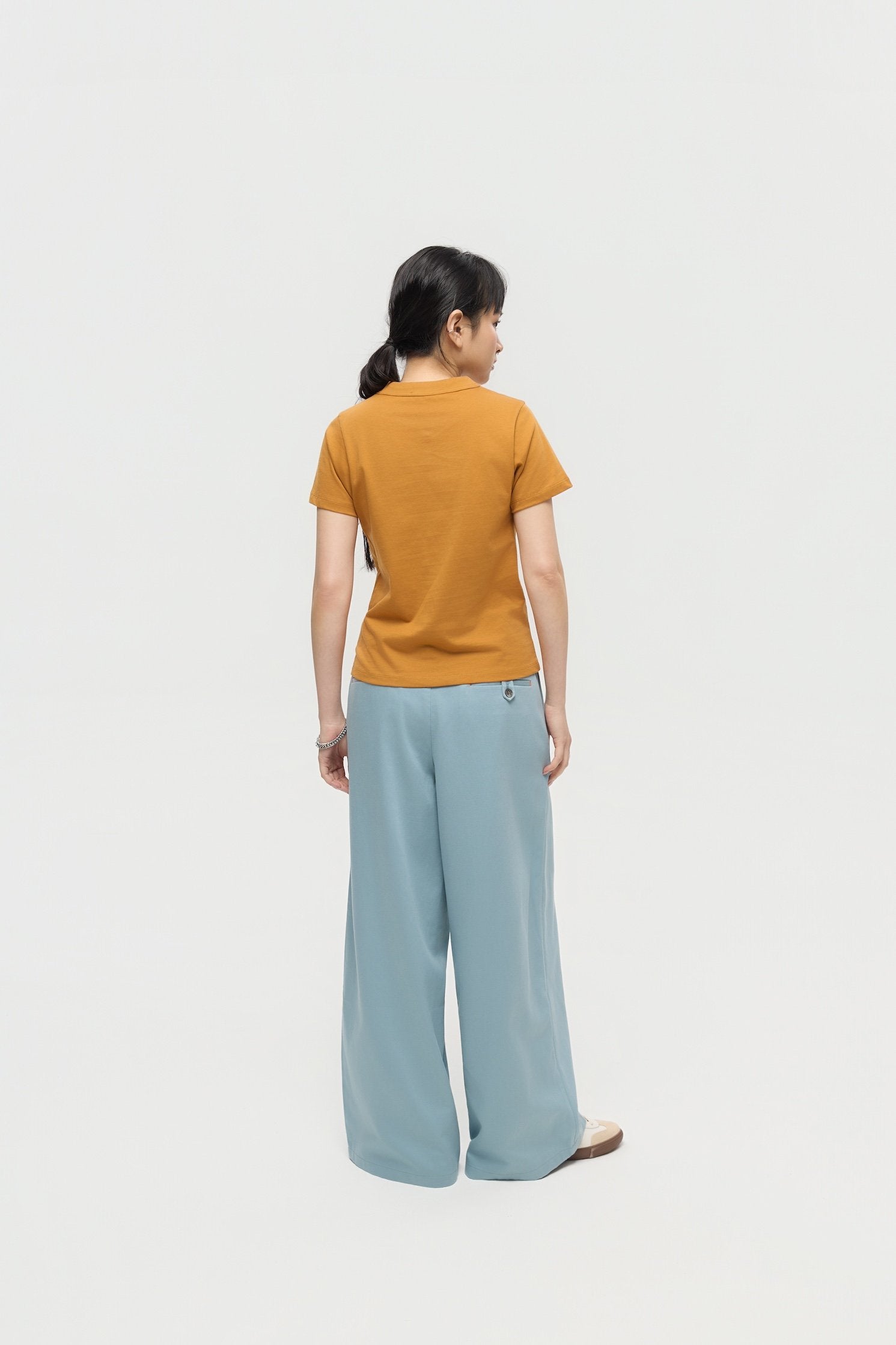 3EIGHTH | Mock Neck Tee in Caramel