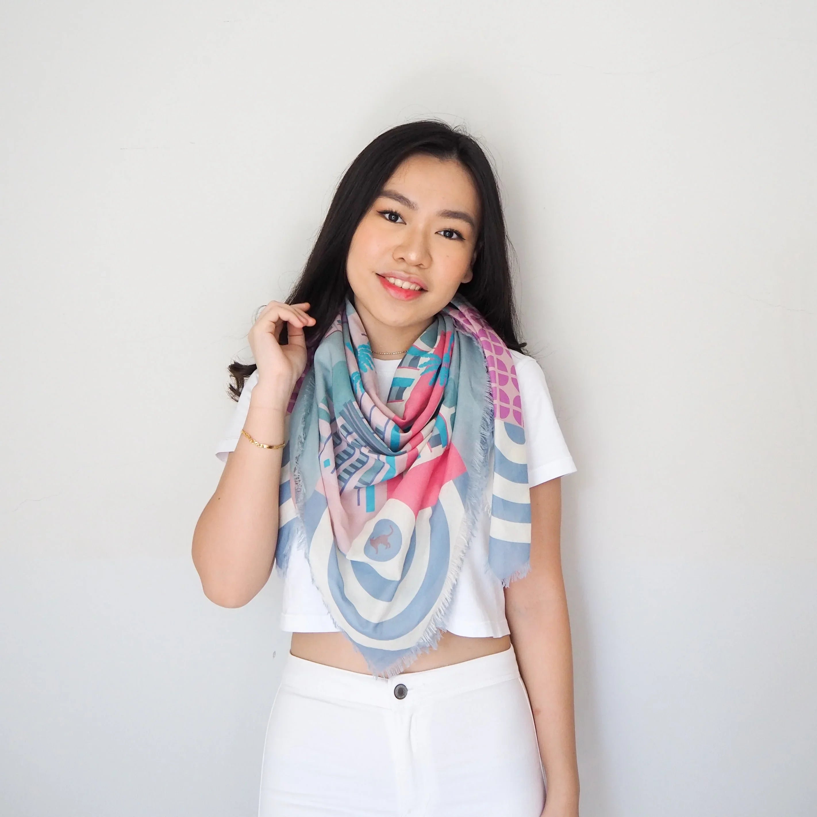 BINARY STYLE | Hip Tiong Bahru 115x115cm Square Scarf
