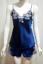 BELLS & BIRDS | Florentine Mulberry Silk Cami Set (Navy)