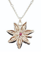 CREATIVE JEWELLERY STUDIO | Ruby, Silver Star Anise Pendant Necklace by Annyun