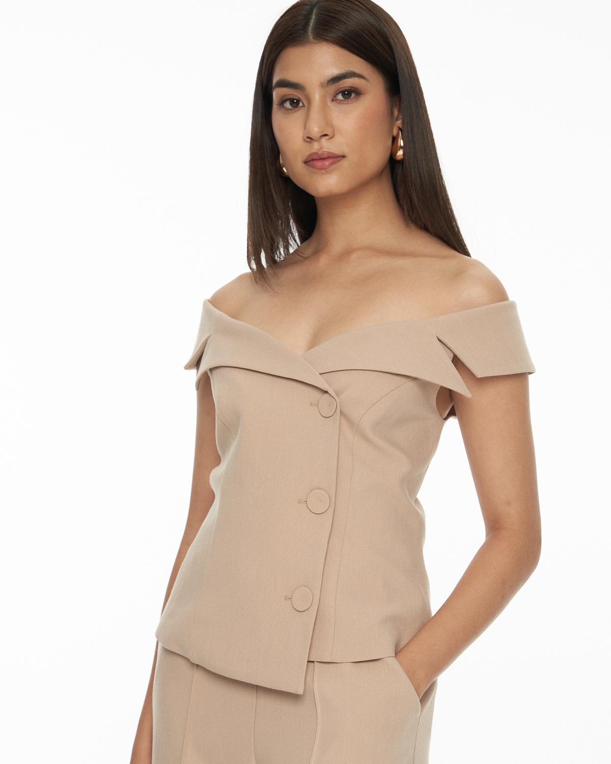 DRESSINGPAULA | Off Shoulder Suit Top