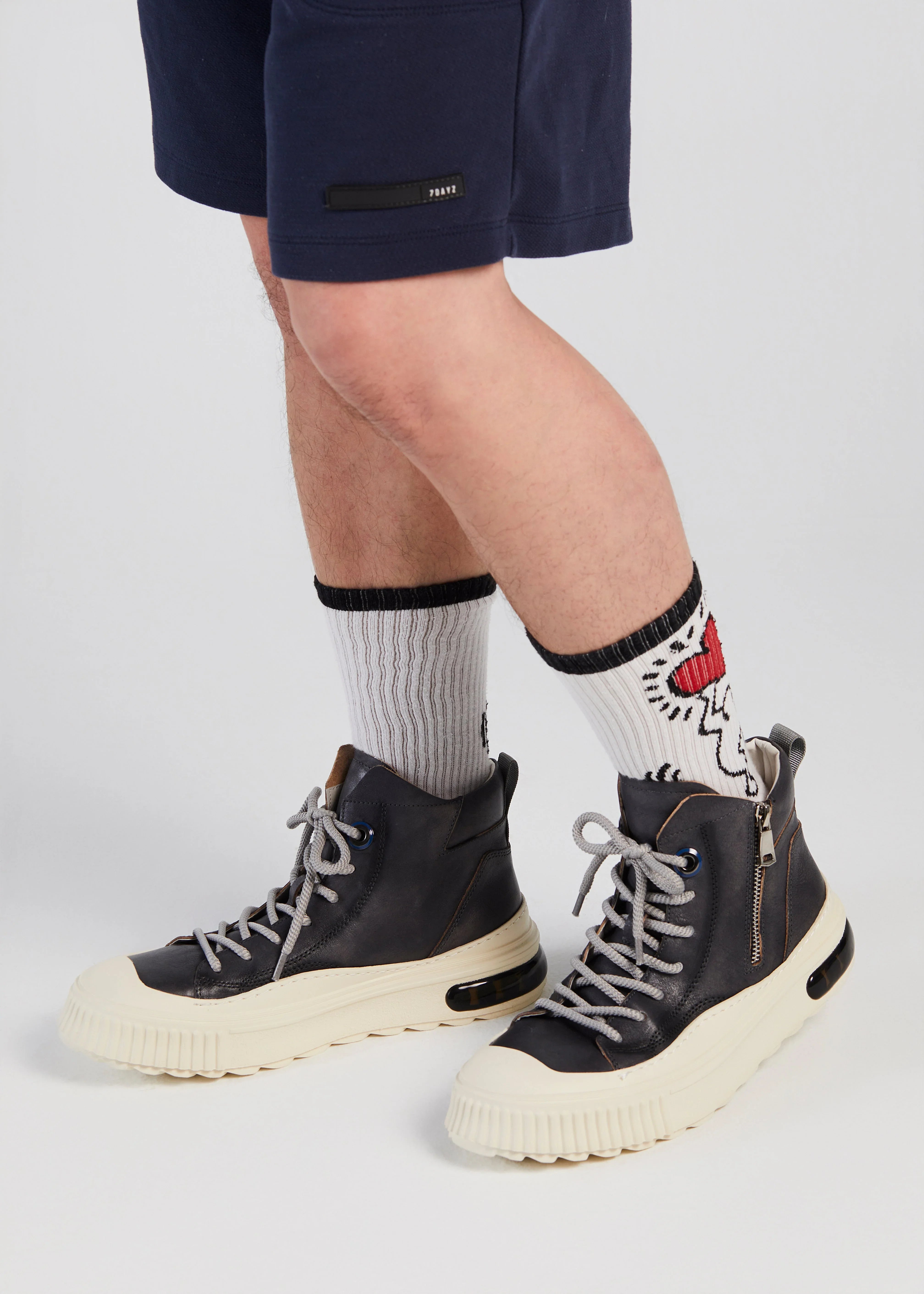 PROJECTWEAR | Farrell Mid Cut Leather Sneaker Grey