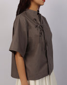 RAFFLES PRIVATO | MAL Mandarin Collar Boxy Shirt