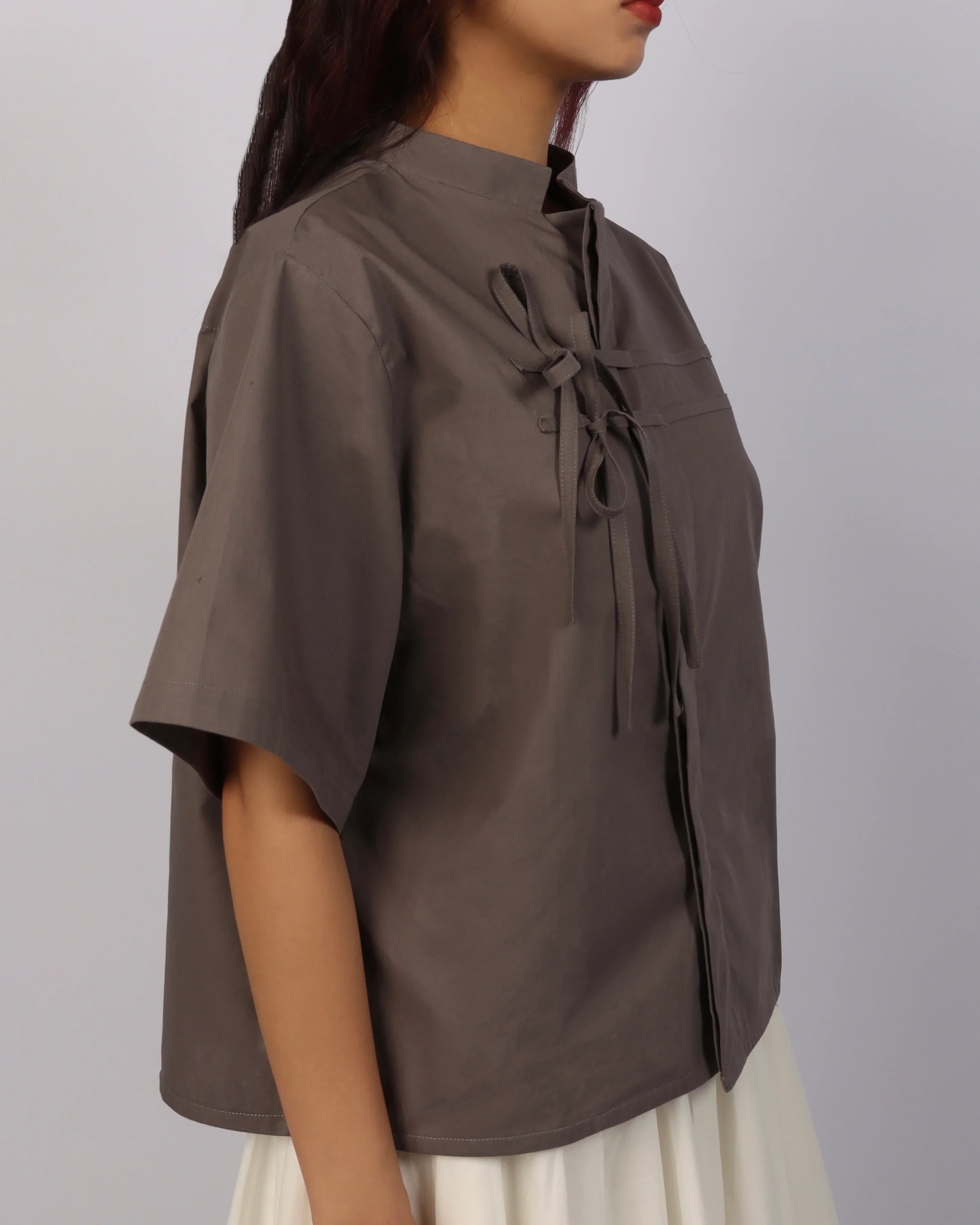 RAFFLES PRIVATO | MAL Mandarin Collar Boxy Shirt