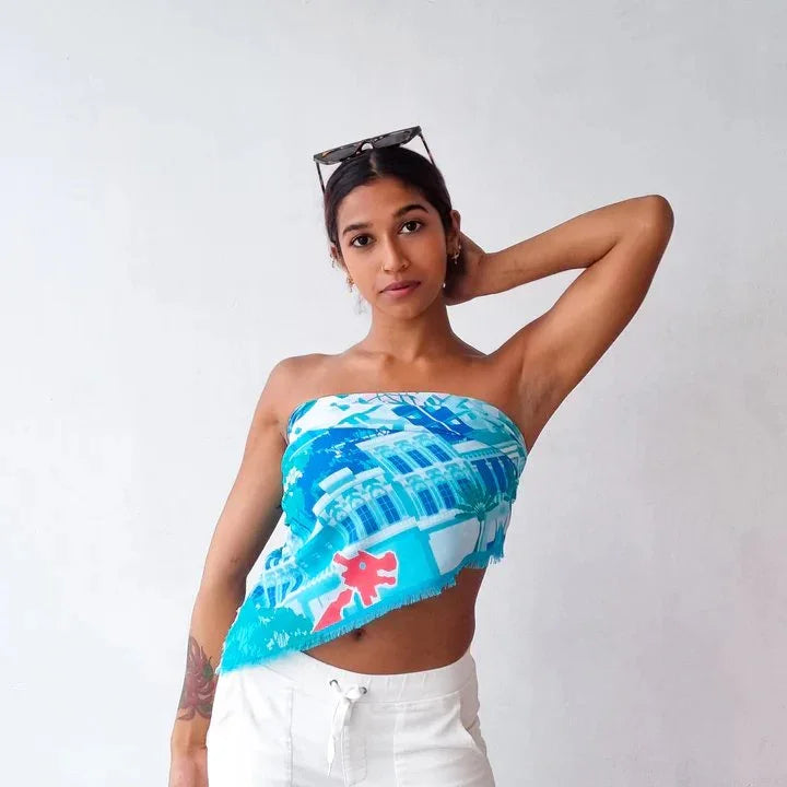 BINARY STYLE | A City In A Garden 115cm x 115cm Square Cotton Scarf
