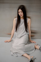 SAERO COLLECTIVE | Mok Textured Dress | Light Grey