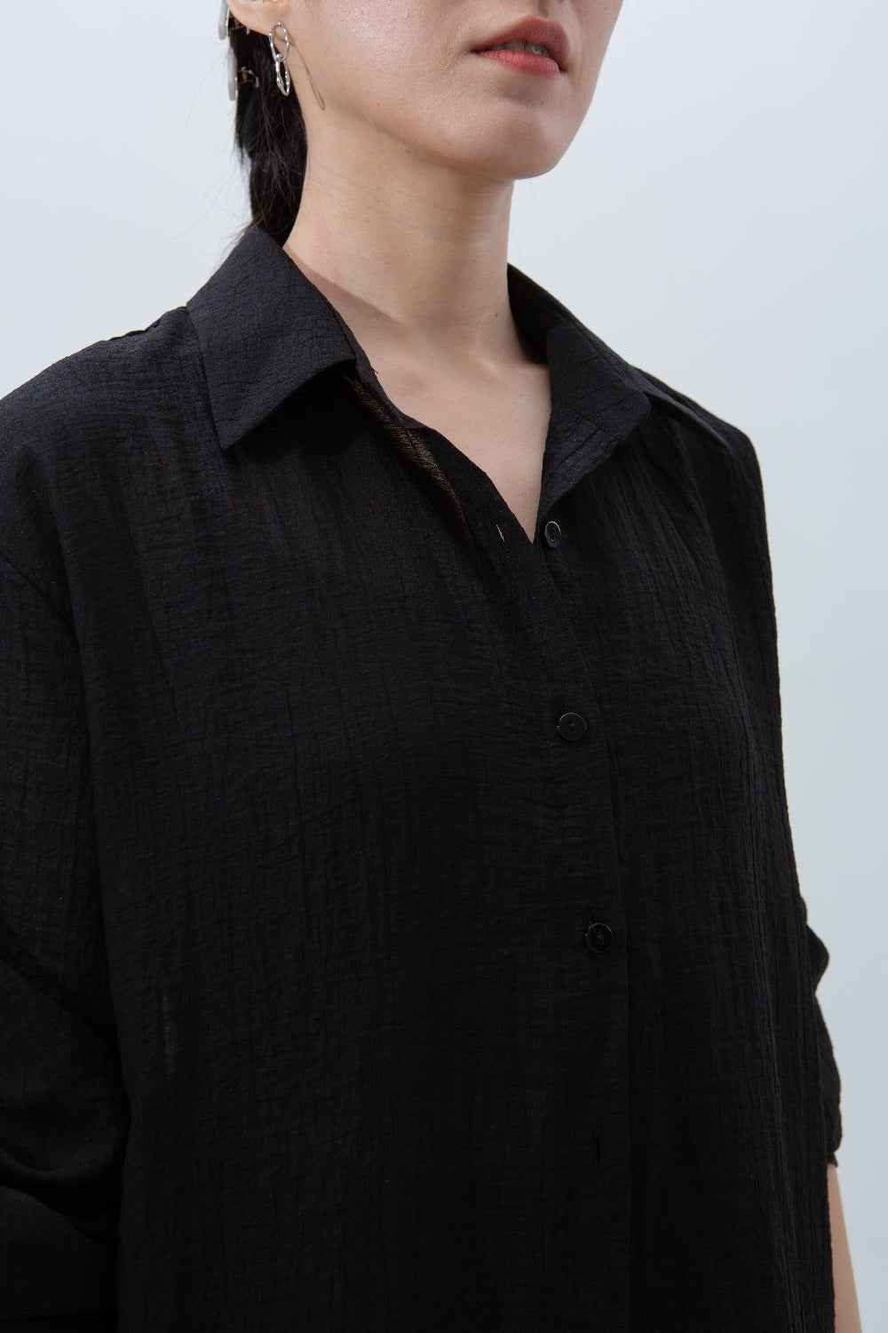 SAERO COLLECTIVE | Oreum Shirt V. 1 [Long Ver.] | Black