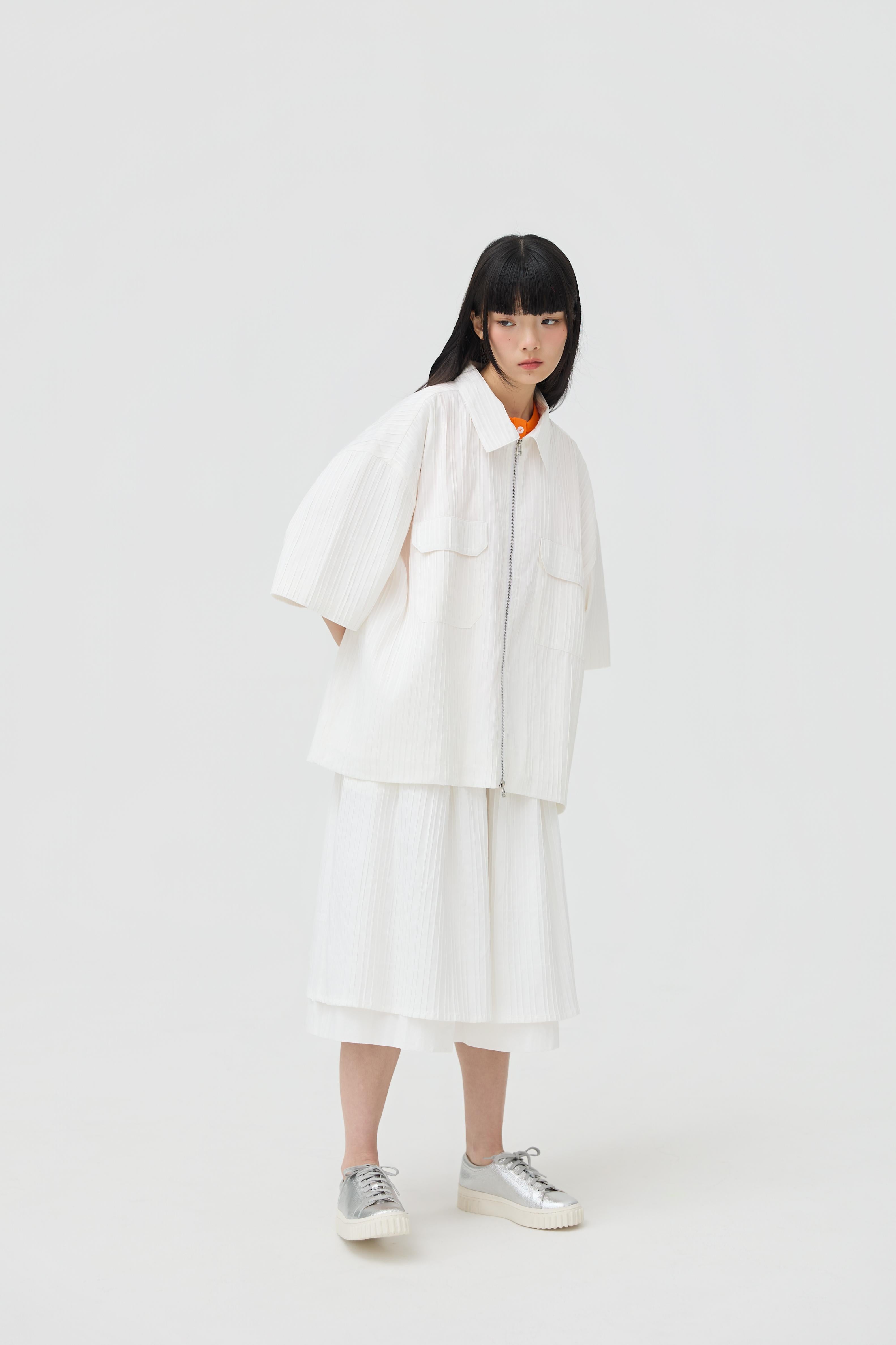 3EIGHTH | Fuwa Jacket In White Seersucker