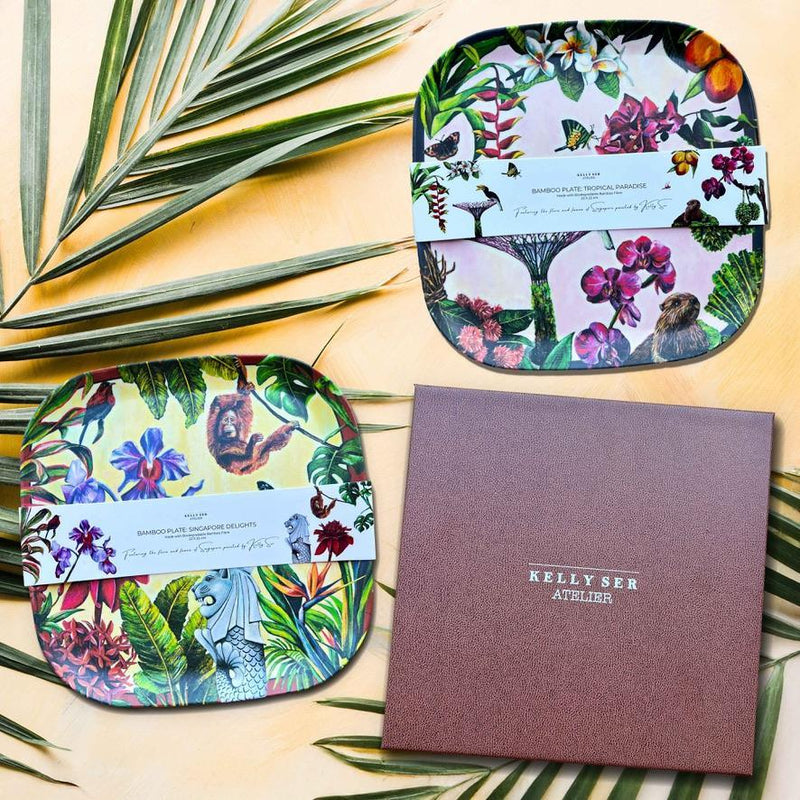 KELLY SER ATELIER | City in Nature Bamboo Plates Set : Classic Edition
