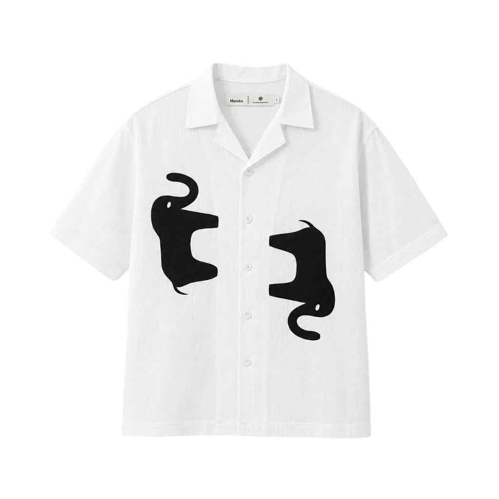 MANDAI WILDLIFE GROUP | SABRINAGOH - Silent Giants Seersucker Elephant Shirt
