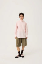 3EIGHTH | Oki Scarf Collar Top in Sakura Pink