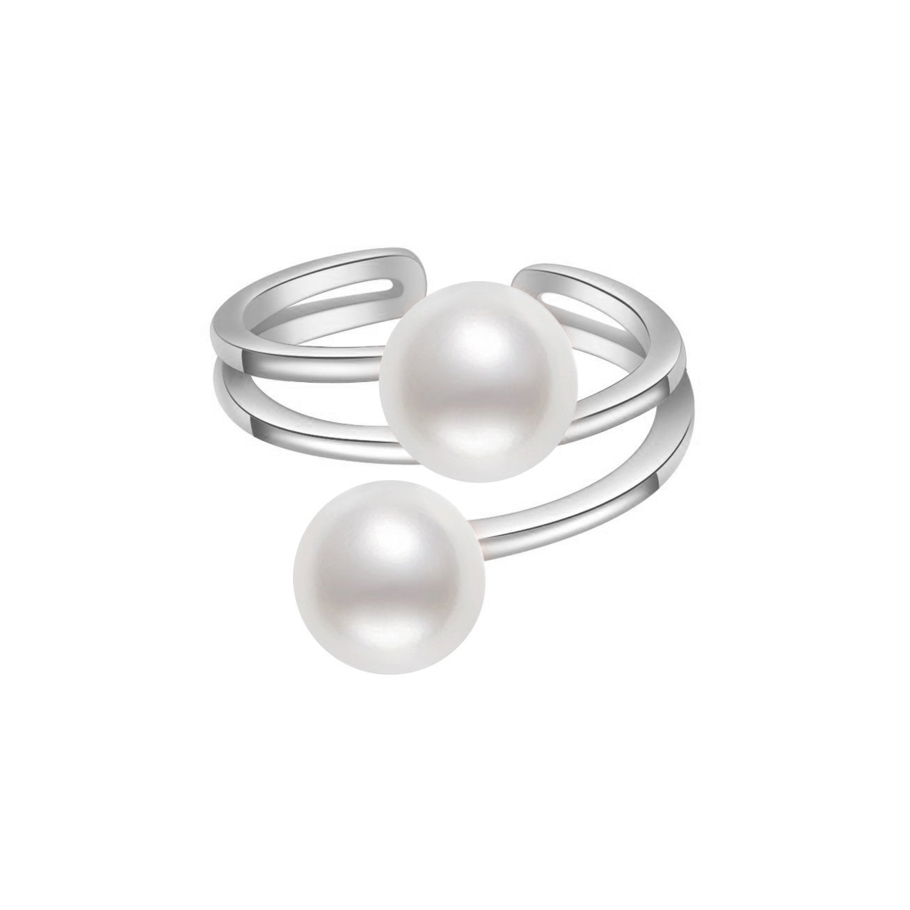 New Yorker Freshwater Pearl Ring WR00044 - PEARLY LUSTRE