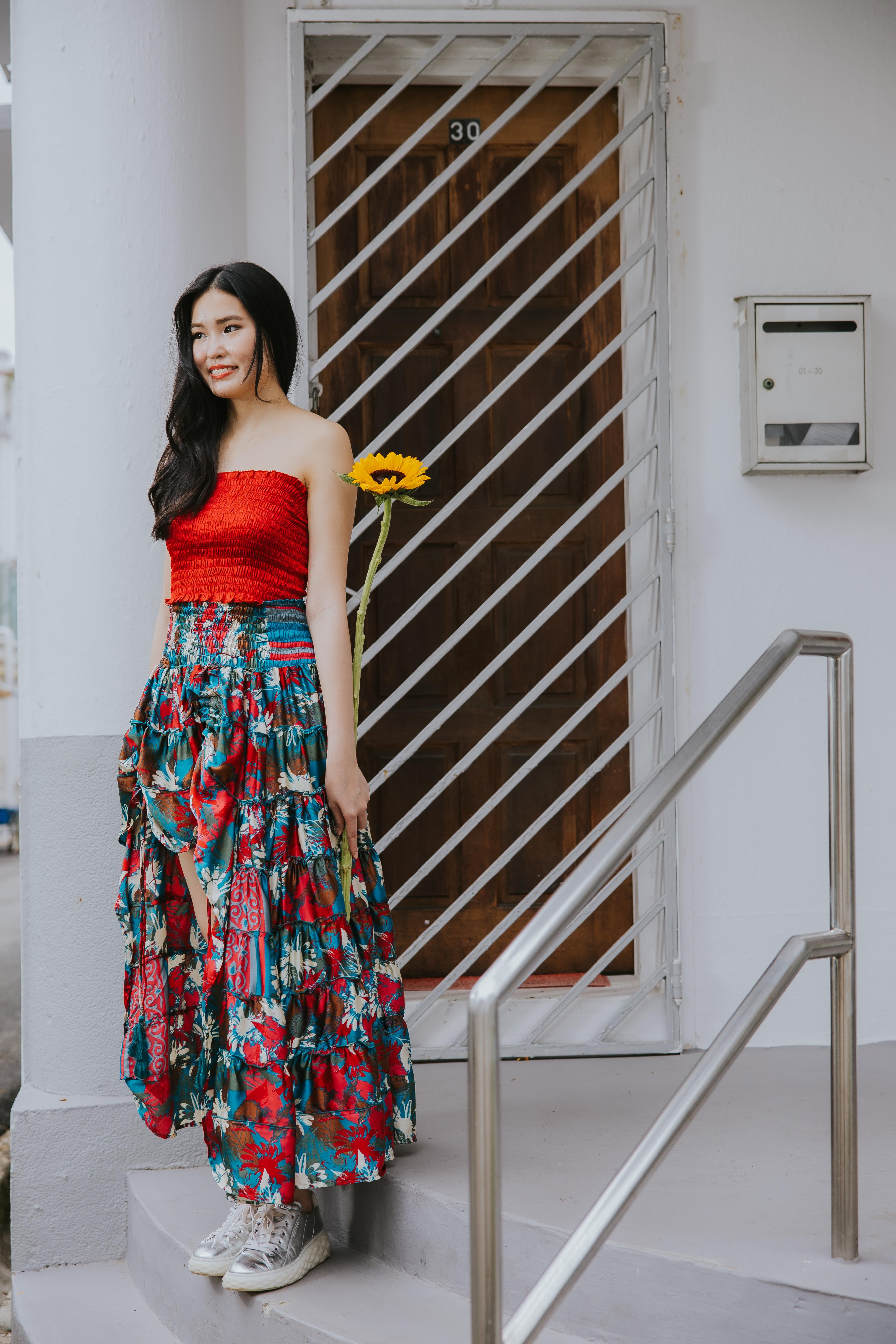 RAJA RANI | Modal Silk Tube Top & Skirt Set