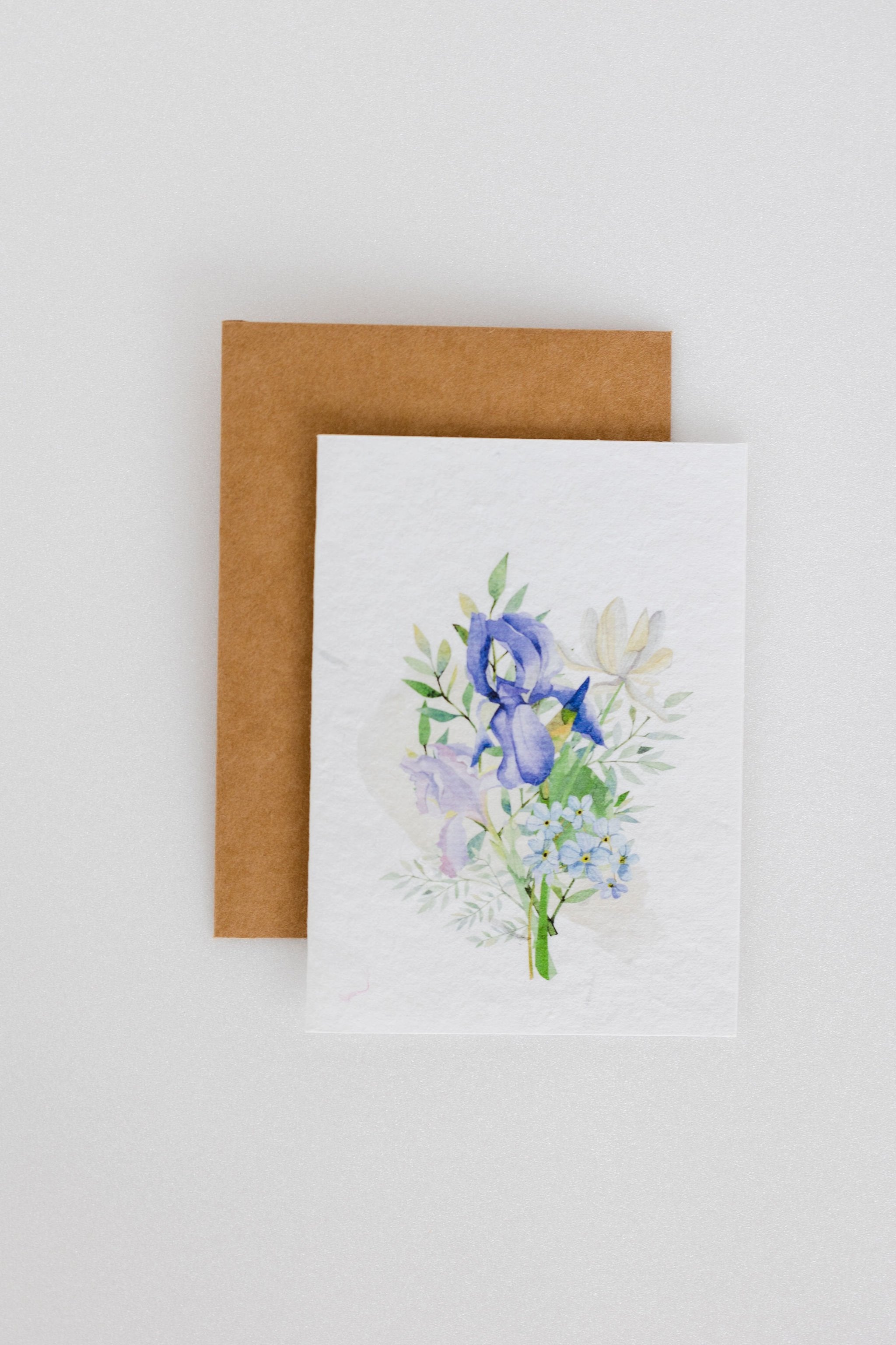 PURPLE AND PURE | Plantable Greeting Card | Flower Card