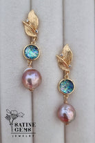 CREATIVE JEWELLERY STUDIO | Baroque Edison Pearl Ear Studs by Satine Gems Jewelry