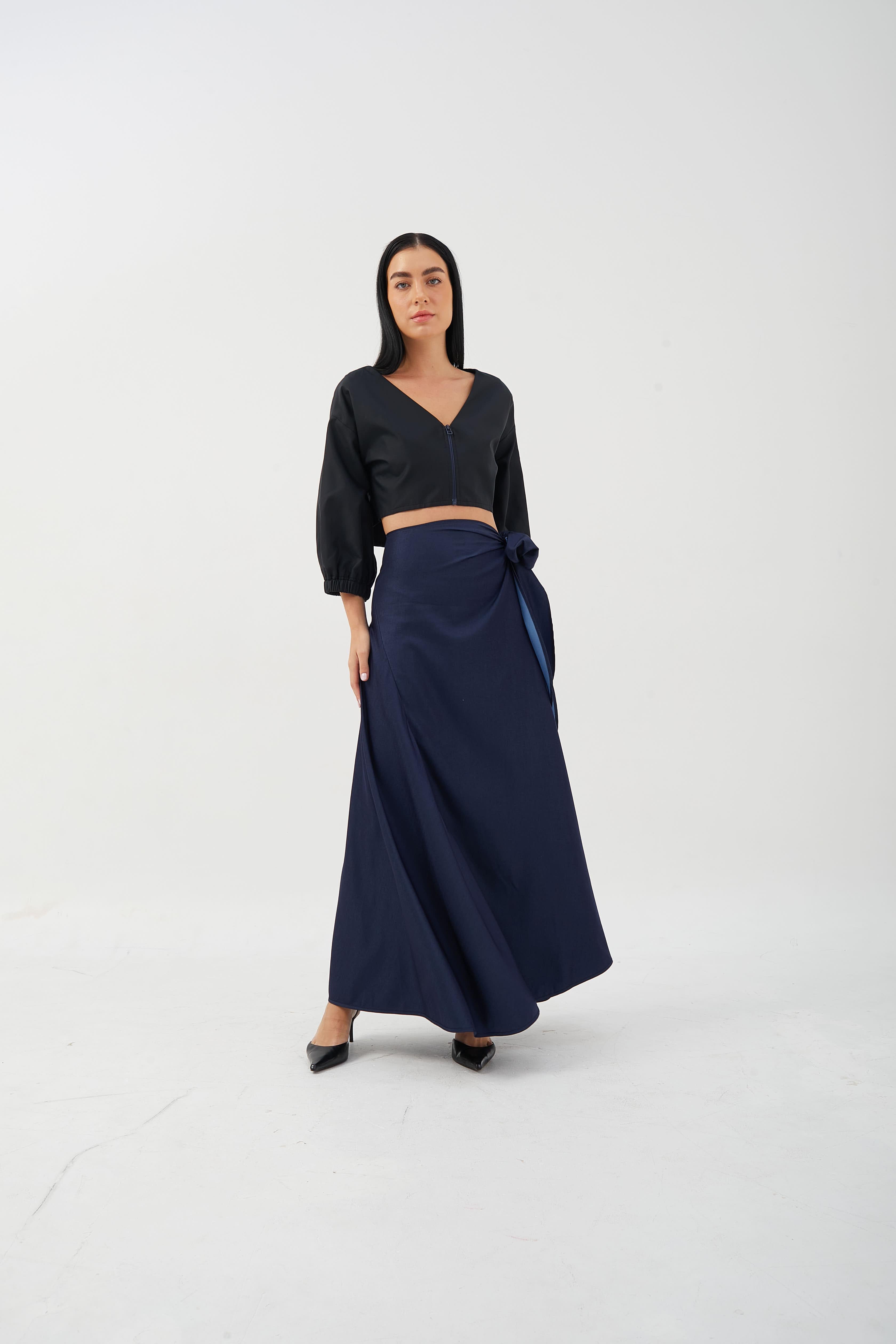 CAELI ECO LUXE | Side Tie Wrap Skirt