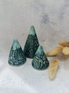 CERAMICS BY JAS | 21. Handmade Ceramic Mini Christmas Trees - Set of 3