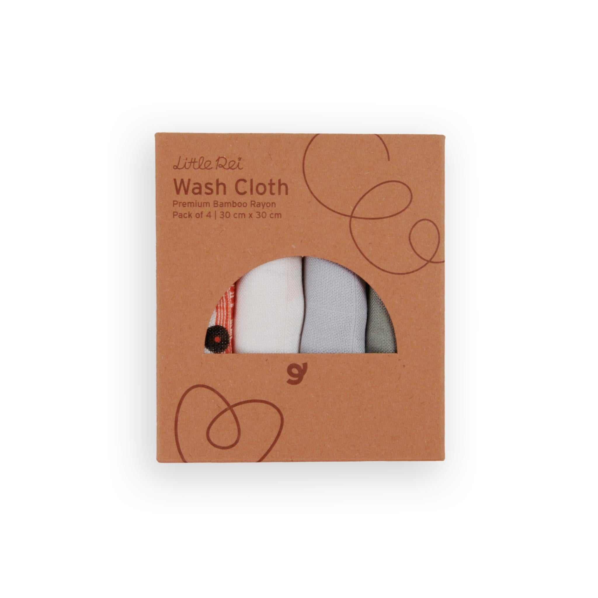 LITTLE REI | LRE Bamboo Wash Cloth 4pc