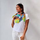 BINARY STYLE | Blooms and Butterflies of Singapore Silk Square Scarf 87x87cm