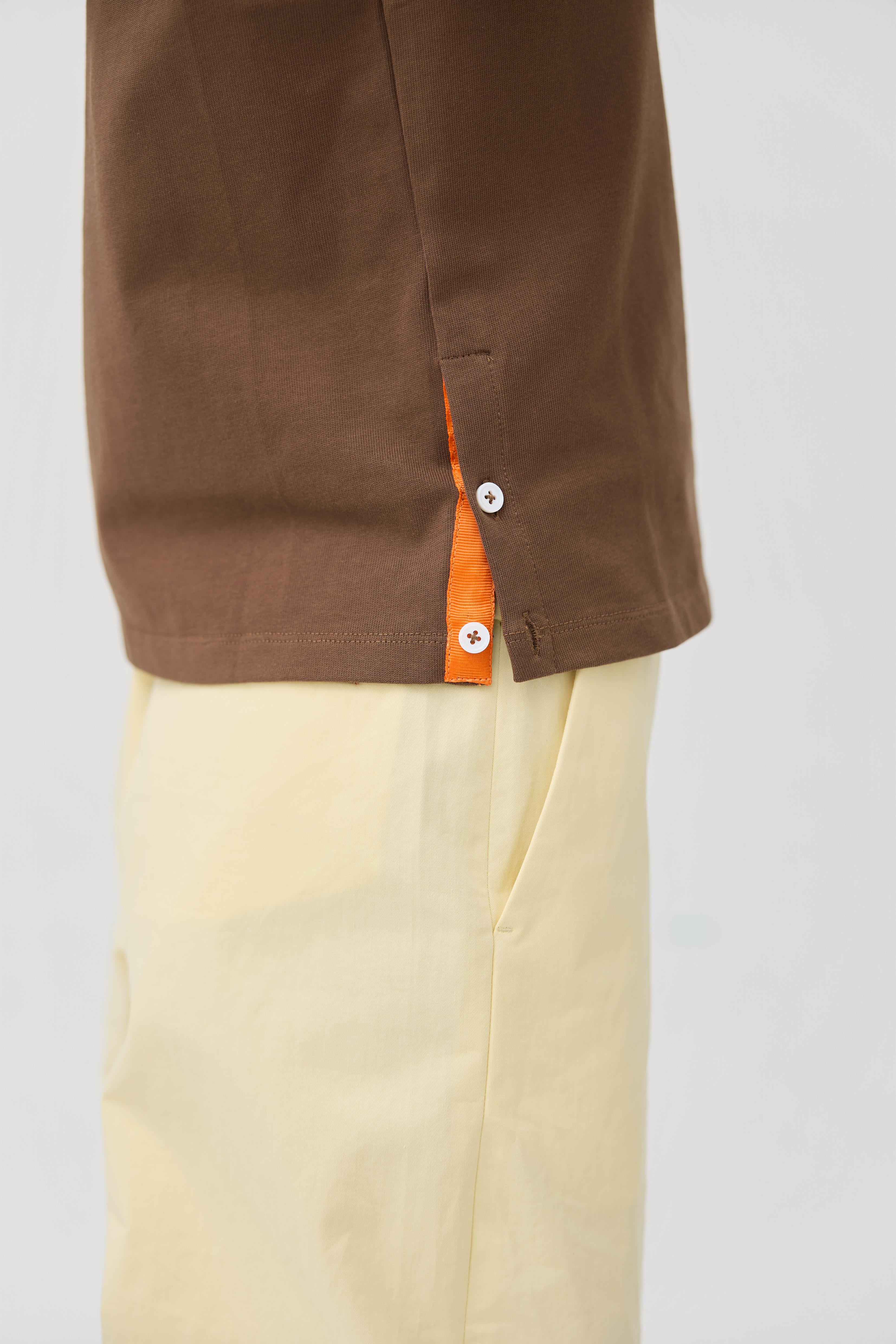 3EIGHTH | Musubi Henley Tank In Chocolate