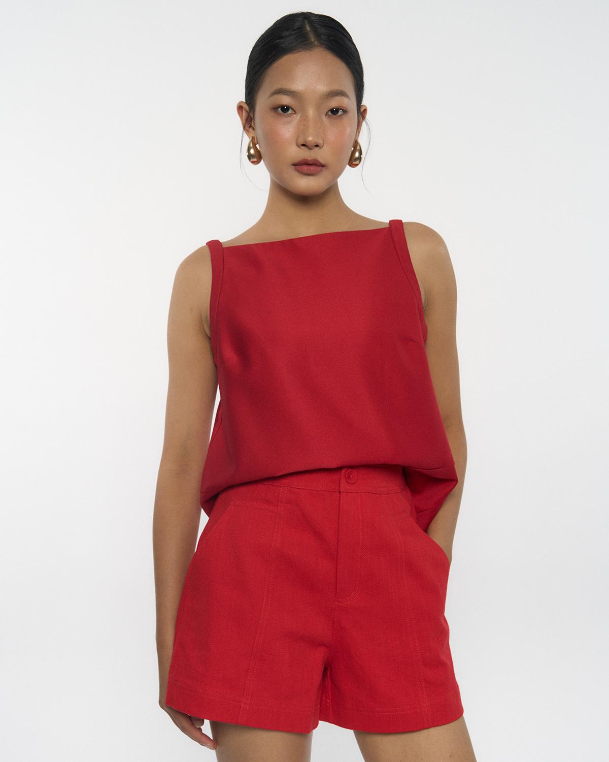 DRESSINGPAULA | Structured Square-Neck Top