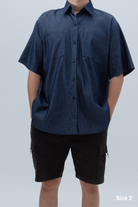 SAERO COLLECTIVE | Denim Short Sleeve Shirt | Blue