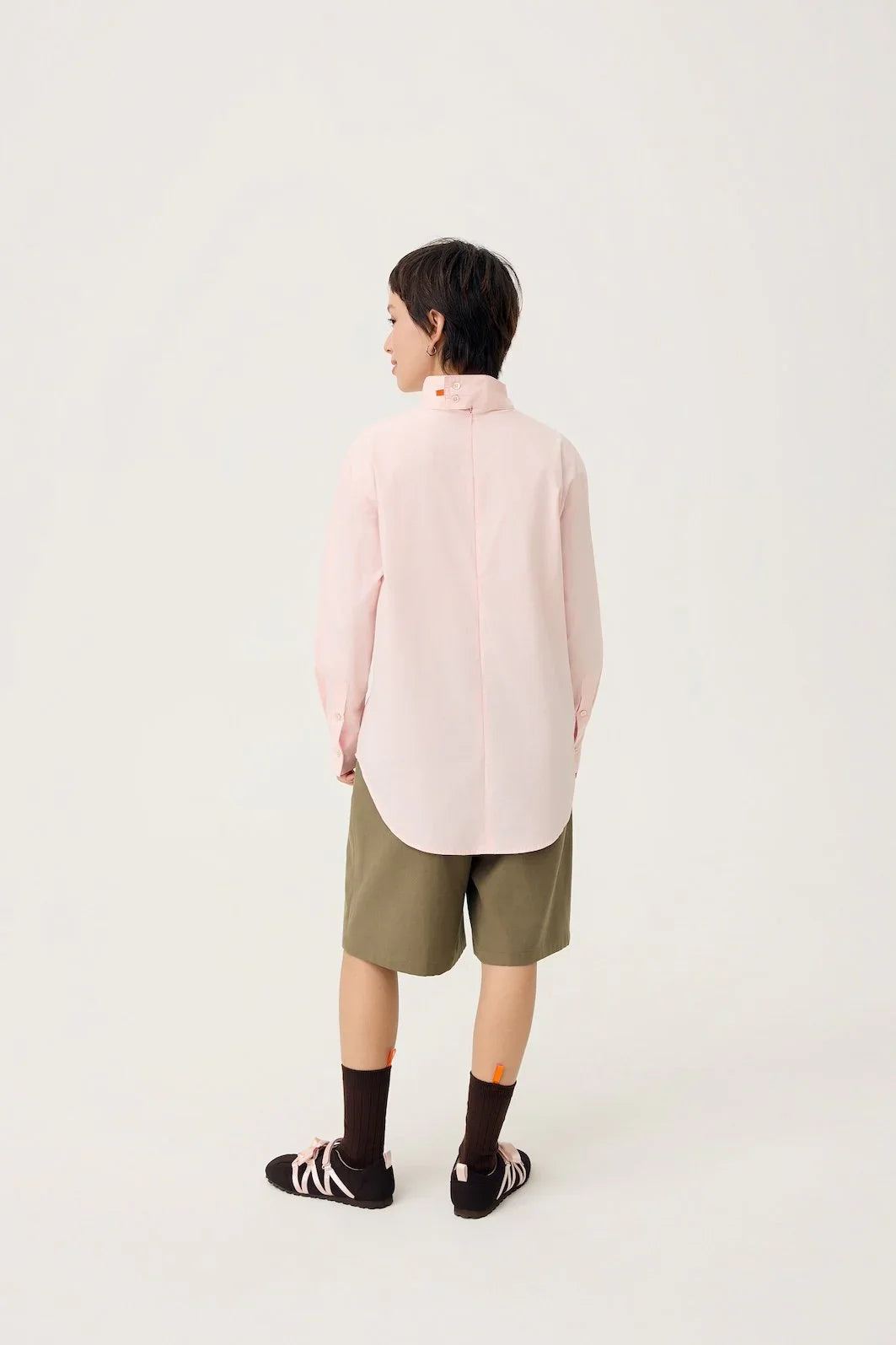 3EIGHTH | Oki Scarf Collar Top in Sakura Pink
