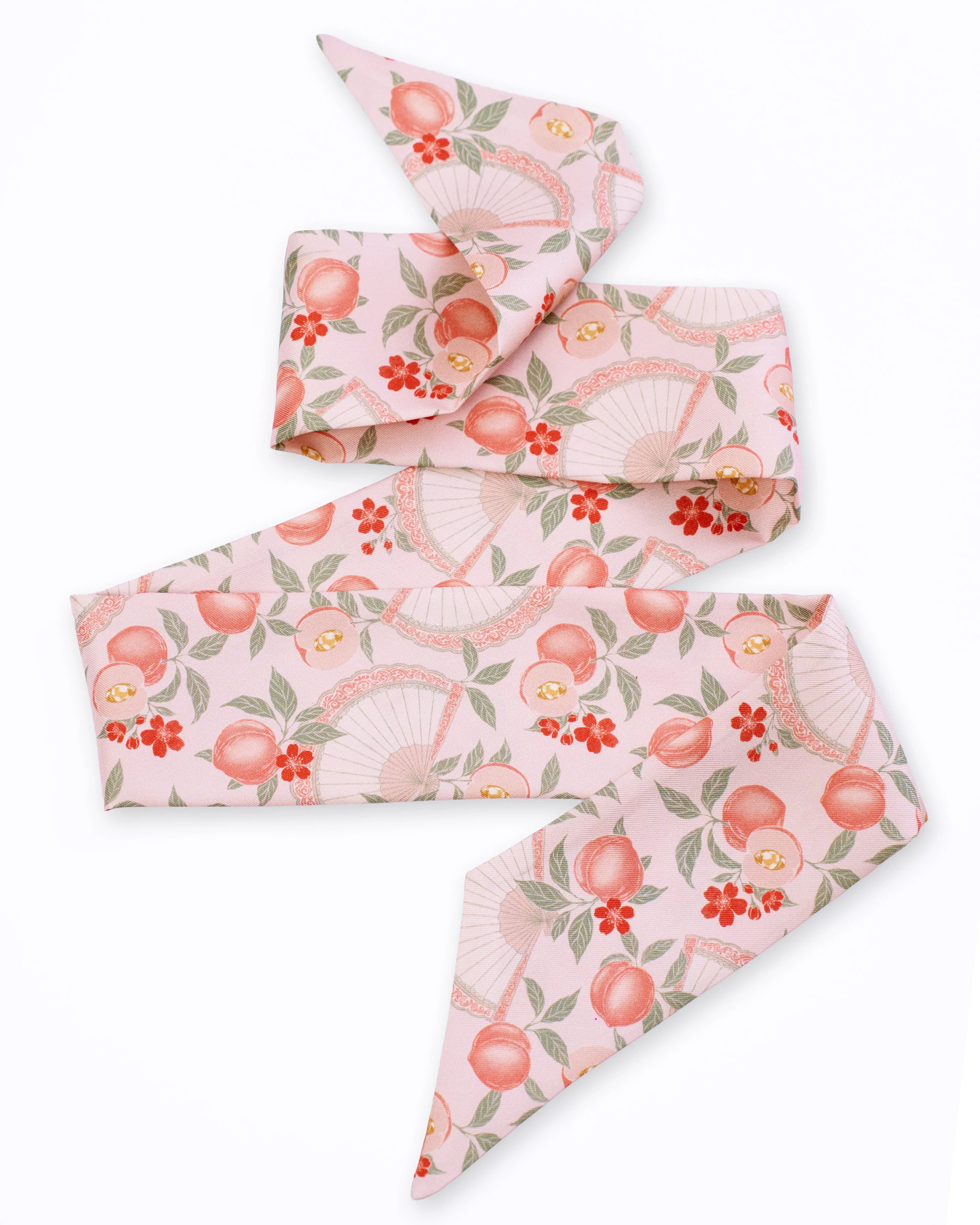STUDIO QILING | Golden Peaches Pink Silk Bandeau 100