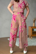 STUDIO GYPSIED | Batik Box Pleat Culottes In Tumbuh Pink