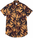 DUXTON | Regular Fit Button Up Shirt | Beach Palms | Coral