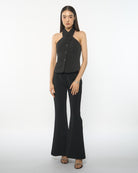 DRESSINGPAULA | Padded Cross Over Halter Top