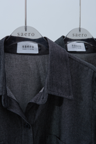 SAERO COLLECTIVE | Denim Short Sleeve Shirt | Black