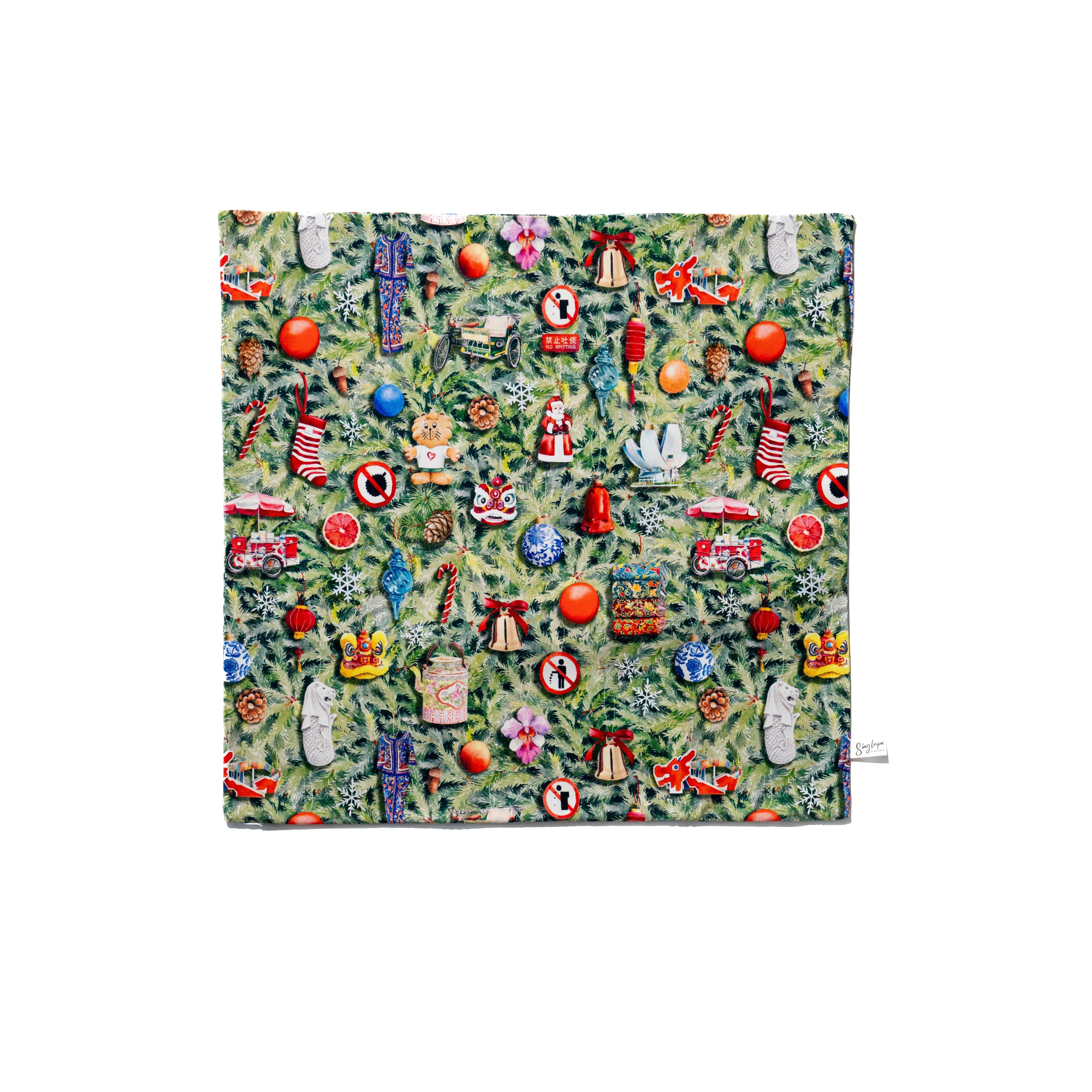 SINGLAPA | Singapore Christmas Cushion Cover