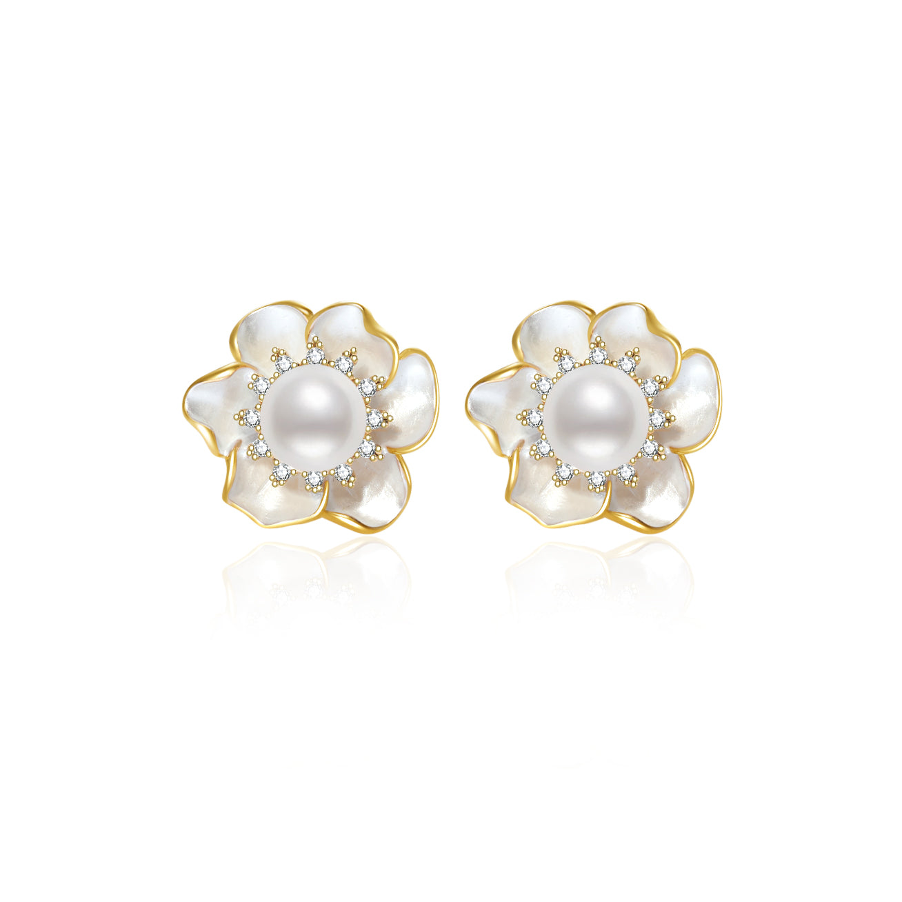 PEARLY LUSTRE | Top Grade Freshwater Pearl Earrings WE00801 | ORCHID