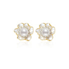 PEARLY LUSTRE | Top Grade Freshwater Pearl Earrings WE00801 | ORCHID