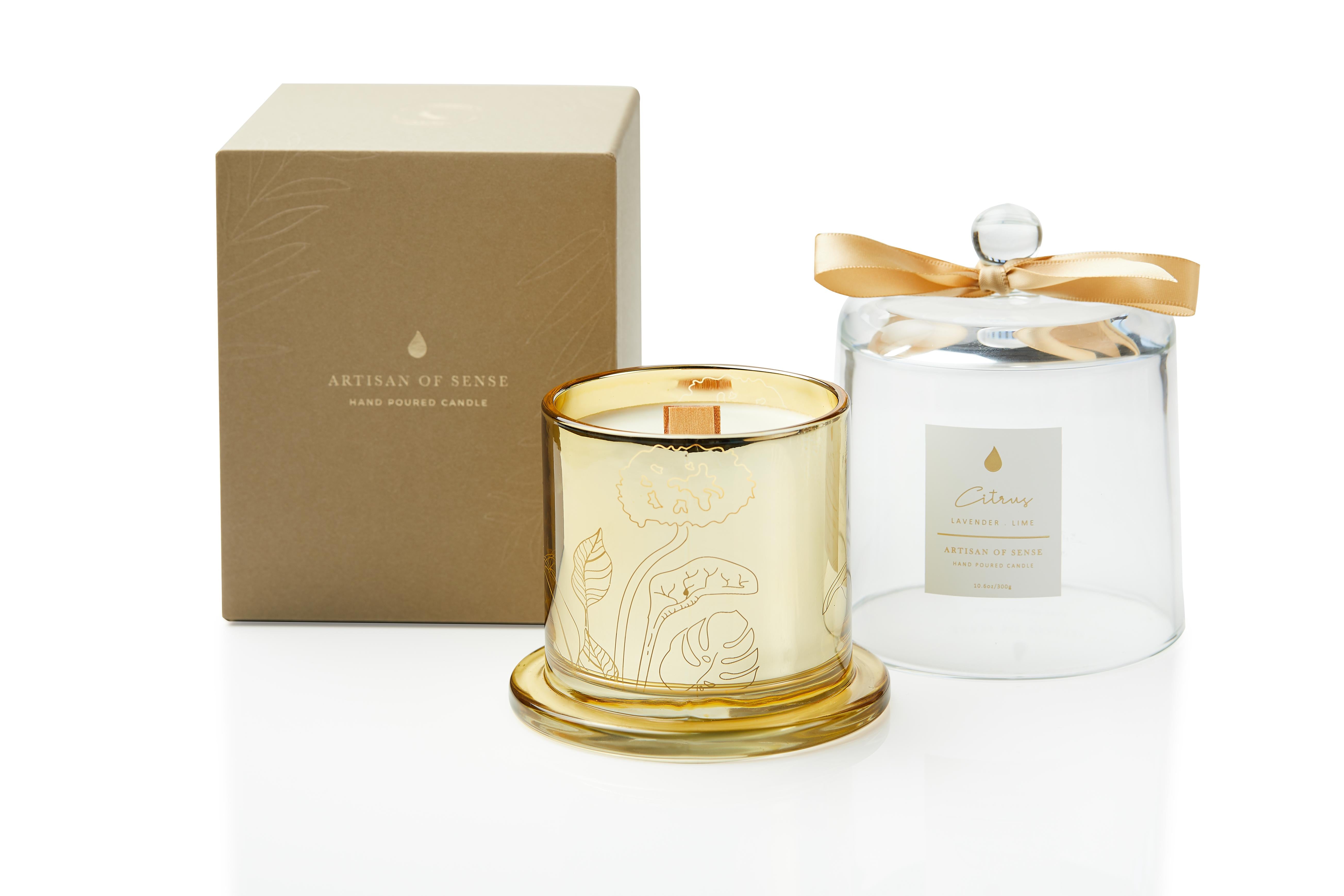 ARTISAN OF SENSE | Glass Dome Candle | Citrus. Lavender. Lime