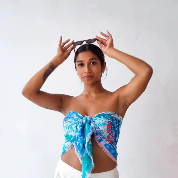 BINARY STYLE | A City In A Garden 115cm x 115cm Square Cotton Scarf
