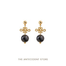 THE ANTECEDENT STORE | Auspicious Ruyi Knot With Labradorite Earrings