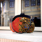 COCOONESE | Round Crossbody Bag With Wooden Frame - Moonlit Garden