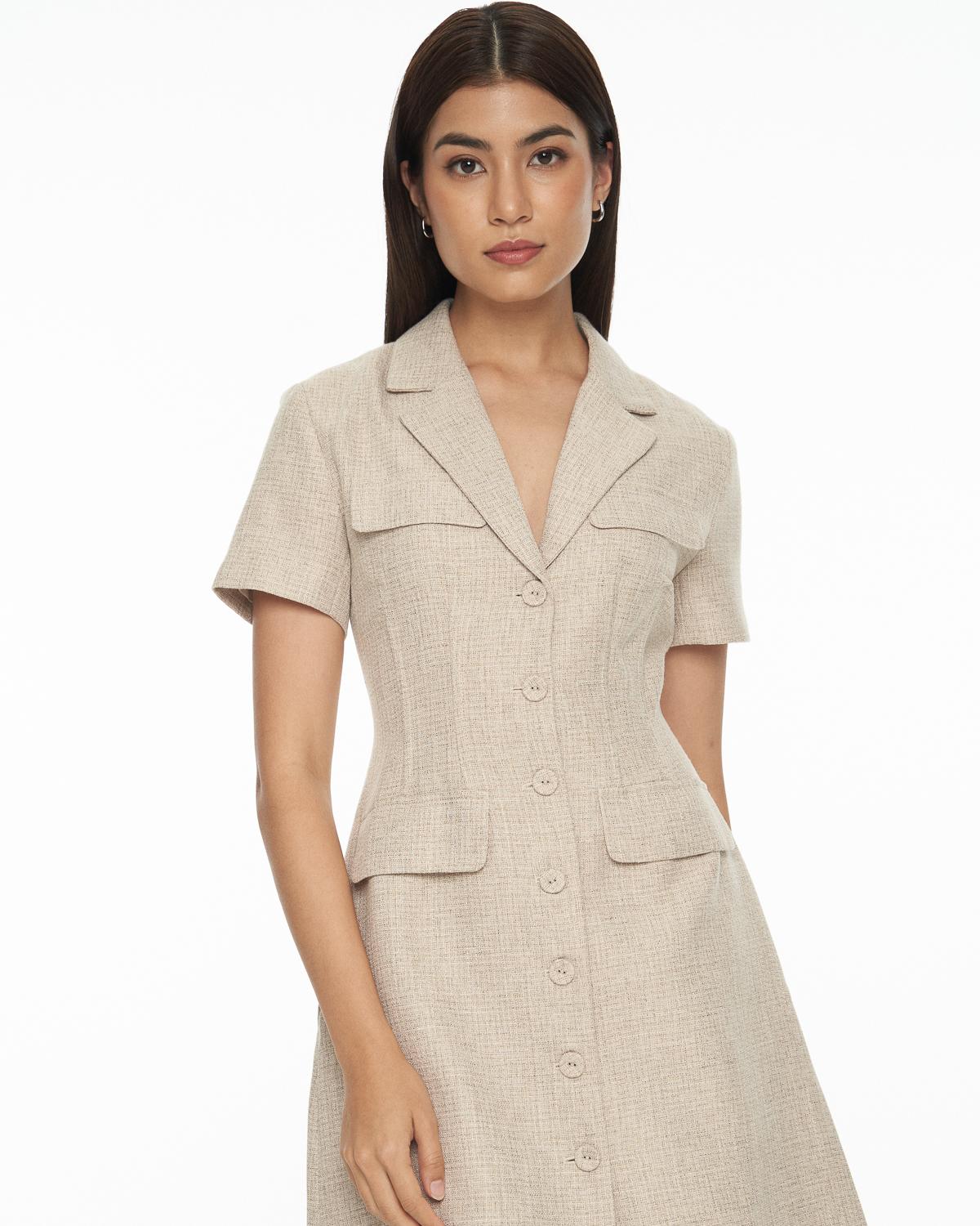 DRESSINGPAULA | Tweed Collared Mini Dress