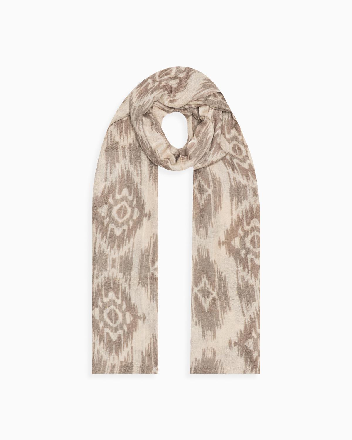 QUEENMARK | AN Patola Ikat Print Ivory Beige