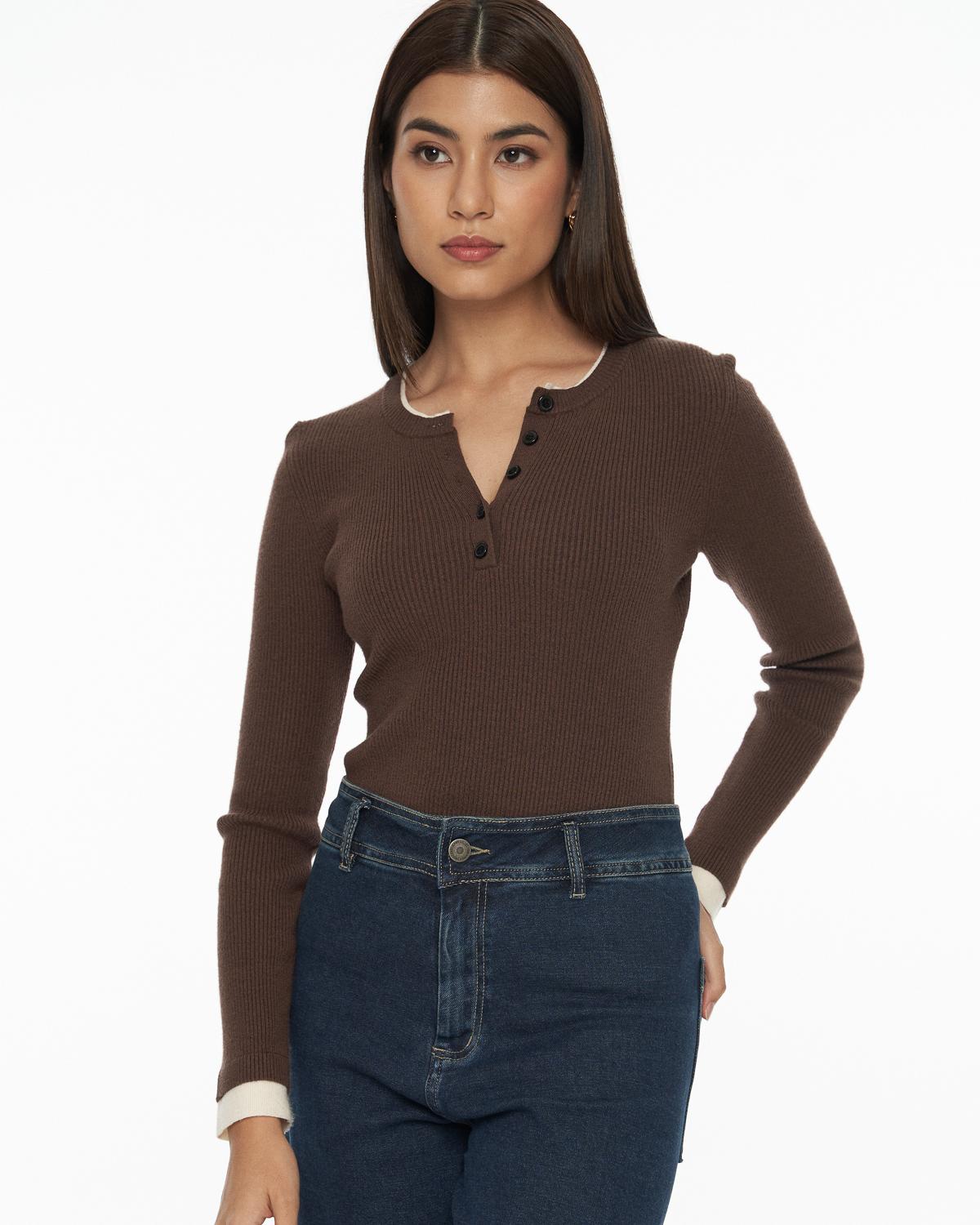 DRESSINGPAULA | Ribbed-Knit Crew Sweater