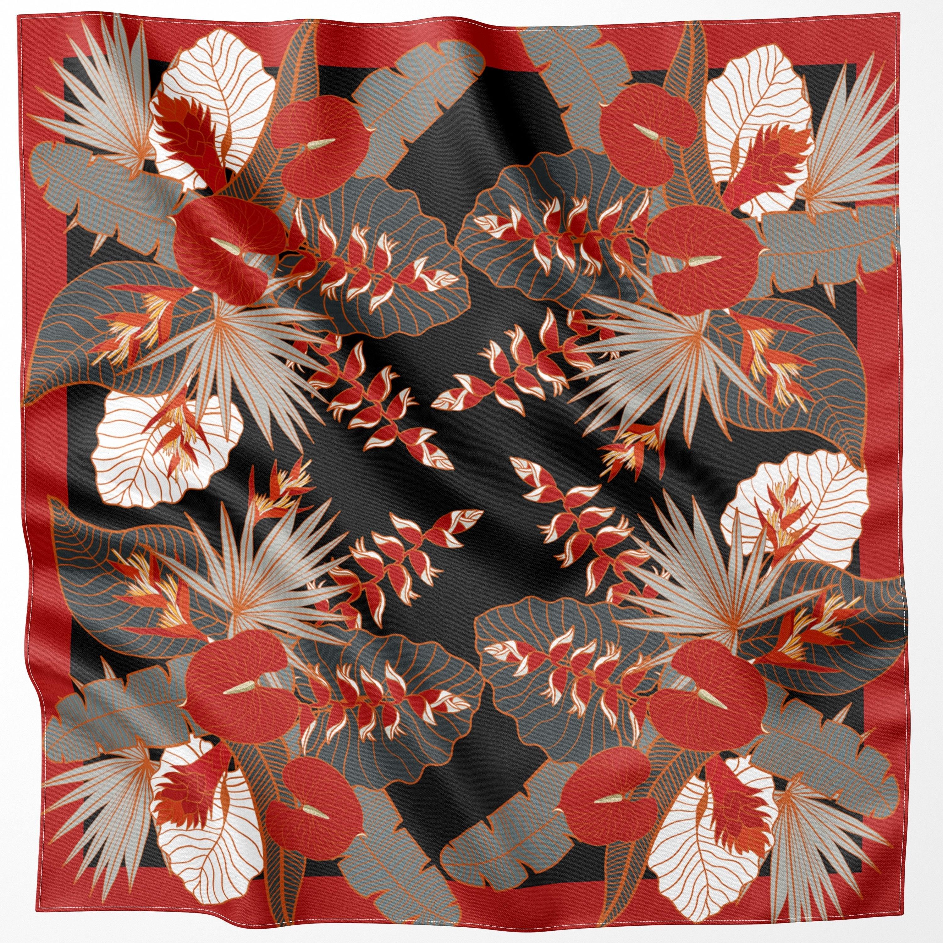 BINARY STYLE | Tropical Party Silk Scarf