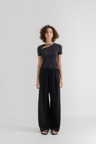 LAYERPLAN | Cotton Stretch Noa Buckle Cotton T-Shirt