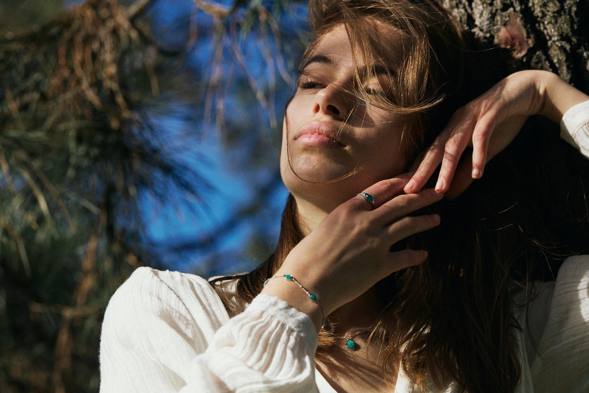 RINA LEE | Courage Amazonite Satellite Chain Bracelet