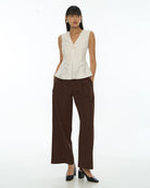 DRESSINGPAULA | Front Gathered V-Neck Top