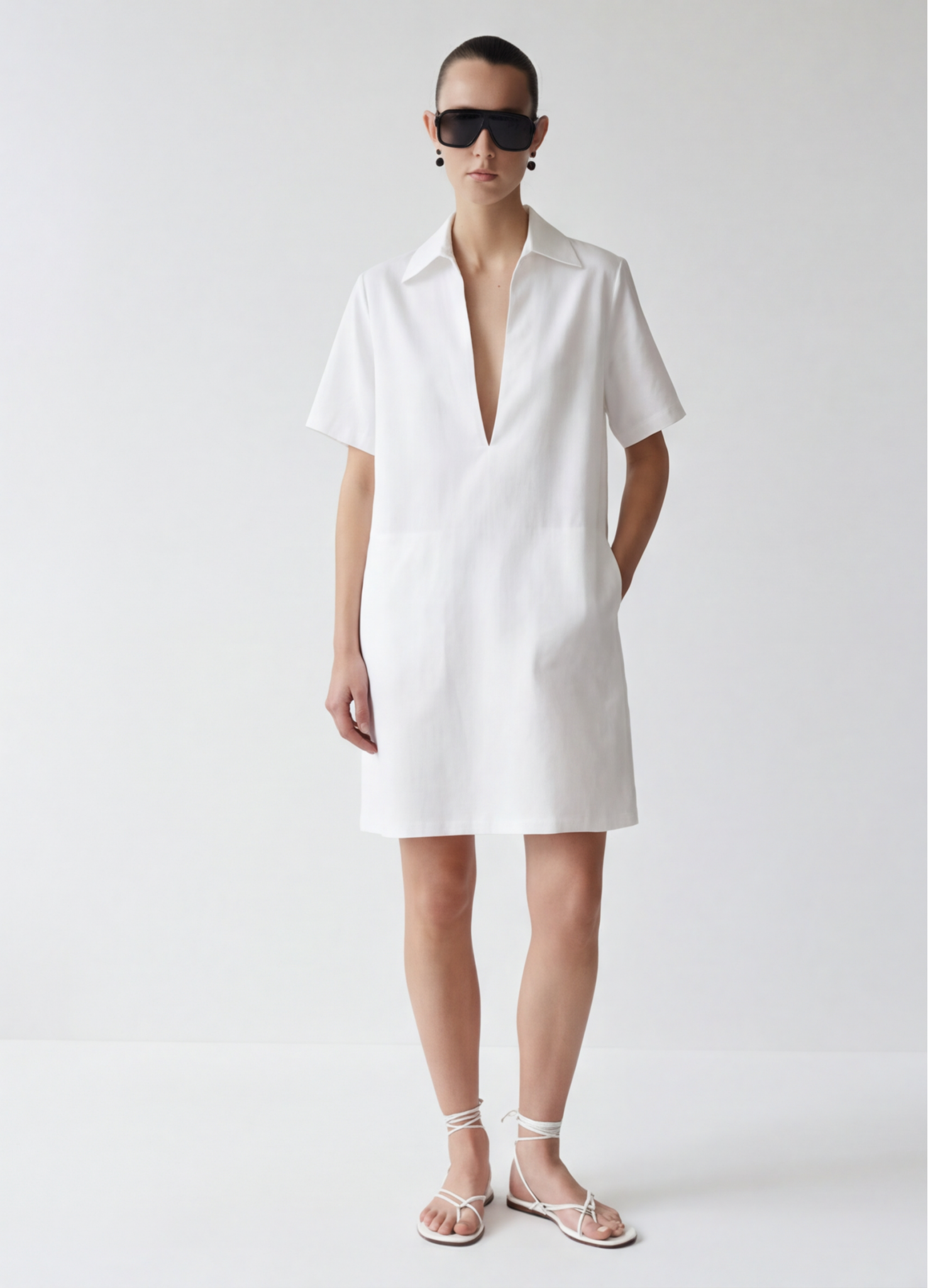 LAYERPLAN | Arden V-Neck Shirt Dress