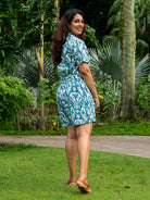 NIMBU | Ankara Blue Womens Cotton Playsuit